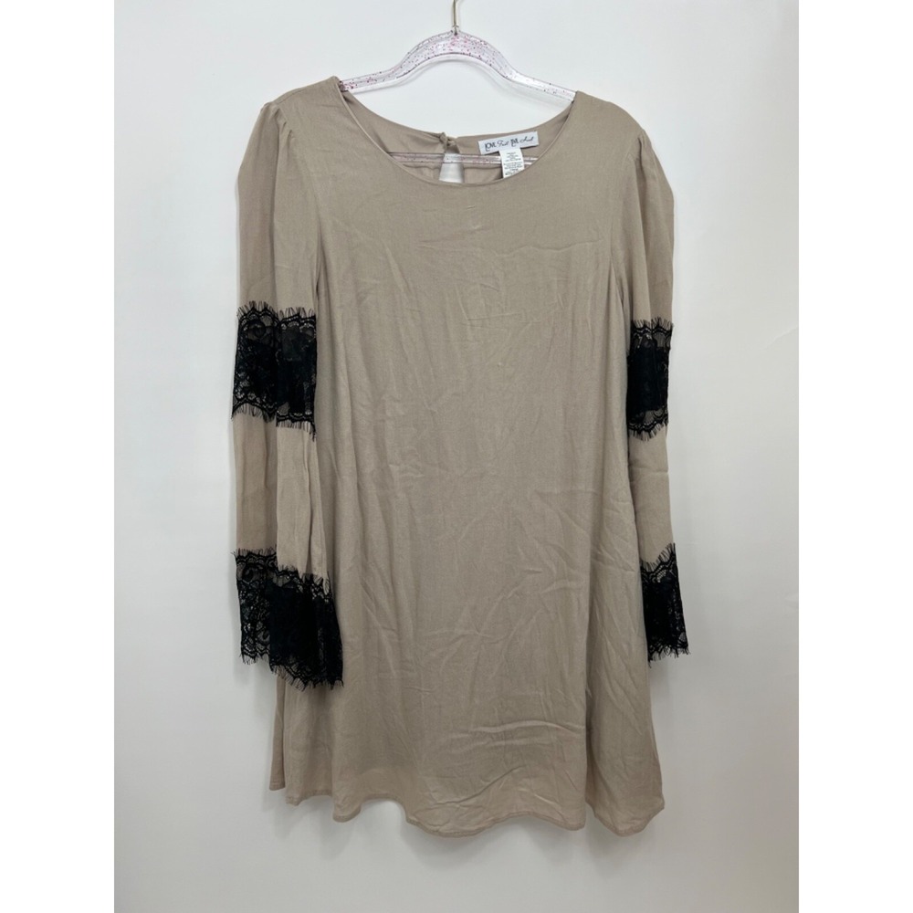 Love Fast Live Hard Black‎ and Tan Dress Teen/Womens Size M